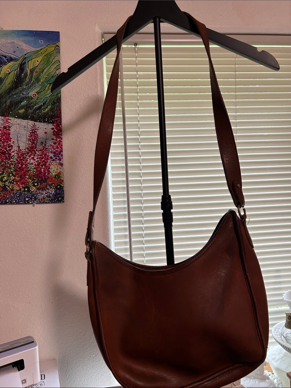 Vintage Coach Leather Becket bag. 1980-1990’s.